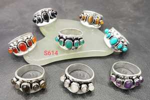Imitation Bohemia Christian Cluster Alloy Turquoise Geometric <b>Rings</b> <b>Gold</b> Plated Unisex Gift Jewelry Wholesale Factory Price - Product Image 2