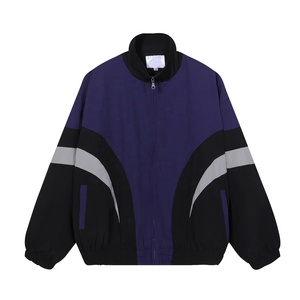 Vestes coupe-vent respirantes personnalisées à prix de gros, grandes tailles, imperméables, streetwear, mode masculine, vêtements de sport, color block - Product Image 4