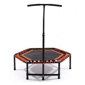 48\" Mini <b>Rebounder</b> with Adjustable Handle Bar Bungee Ropes Stable Quiet Indoor/Outdoor Whole Body Workout Trampoline for Adults - Product Image 2