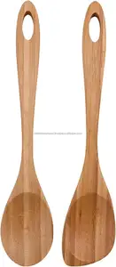 Cuillère d'angle en bois naturel de qualité supérieure pour ensemble de cuisine de 2 spatules en bois essentielles pour l'appartement ensemble d'ustensiles de cuisine antiadhésifs