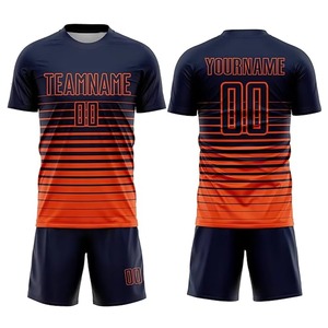เสื้อฟุตบอลแบบซับลิเมชั่นสั่งทำพิเศษ แขนสั้น ลายทาง ชุดทีมฟุตบอล พร้อมชื่อทีมและหมายเลข ระบายเหงื่อได้ดี ใช้ได้ทุกฤดู ไซส์ผู้ใหญ่ - Product Image 2