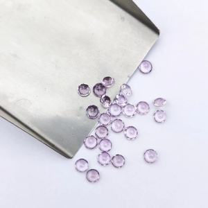 Venta al por Mayor de Piedras Preciosas Calibradas Sueltas de Amatista Rosa Natural de 9 mm, Corte Checker Redondo, Tendencia en Joyería al por Mayor del Fabricante - Product Image 3