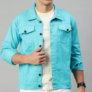 Wholesale Custom Logo Casual Button <b>Men</b> Winter Denim <b>Jeans</b> Jacket Waterproof Breathable Eco-Friendly Quick Dry Outdoor Use <b>for</b> - Product Image 1