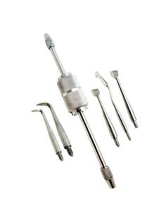 Instruments chirurgicaux dentaires en acier inoxydable pour orthodontie, à commande manuelle, avec 1 clé et accessoires : Extracteur de couronne Morrel 3 points - Product Image 3