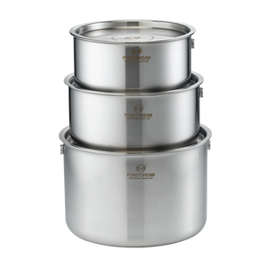 Ensemble de casseroles Poketdream au design coréen en acier inoxydable tri-couches avec poignée amovible, 20 cm, compatible four et lave-vaisselle - Product Image 5