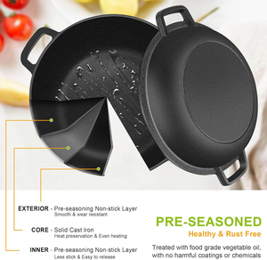 Advanced Dutch Oven <b>Pot</b> With Premium Cast Iron Core Scratch Resistant Enameled Surface Excellent Heat Circulation - Product Image 5