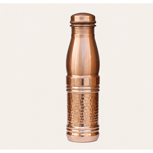 Bouteille d'eau artisanale en cuivre pur, écologique, avec design martelé, anti-fuite, pour la santé, le yoga et l'hydratation quotidienne - Product Image 5