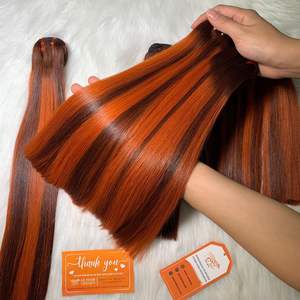 Extensiones de cabello liso de hueso proveedor mayorista vietnamita resaltar color cabello humano crudo grado 12A mejor calidad - Product Image 1