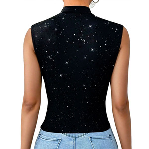 Customized Y2K Summer Sexy Girl Casual Fit Cropped <b>Top</b> All Over Diamonds Rhinestone Tank <b>Top</b> for Women's Shirts OEM Wholesale - Product Image 4
