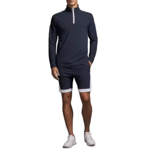 Fournisseur en gros de vêtements de sport pour la gym – Ensemble 2 pièces respirant avec logo personnalisé, coupe élastique régulière, imprimé uni - Product Image 3