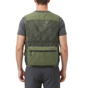 Chaleco de Pesca para Hombre, Ligero, con Cierre Frontal, Múltiples Bolsillos, Ropa de Pesca, Prenda Utilitaria para Exteriores, Ajuste Ajustable, Suministro Directo de Fábrica - Product Image 6