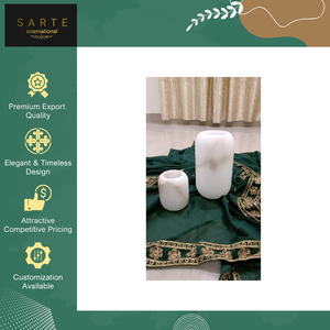 Fournisseur en gros vendant des porte-bougies en albâtre naturel authentique, écologique et durable, de haute qualité, pour la décoration de Noël et de Pâques - Product Image 6