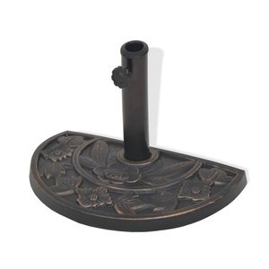 19.8 libbre di Base parasole mezza rotonda in bronzo per ombrelli da giardino e basi in resina - Product Image 3
