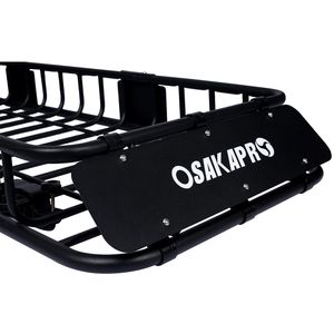 Canasta Portaequipajes de Acero Negro de 64 Pulgadas para Techo, Soporte de Montaje Superior para Portaequipajes de Coche - Product Image 2