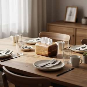 Decorative Wooden Napkin <b>Tissue</b> <b>Holder</b> Box Multipurpose Storage For <b>Kitchen</b> Dining Table Home Hotel Restaurant And Office Use - Product Image 2