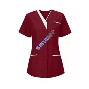 Enfermeras Cuidado DE LA SALUD Túnica Hospitalidad Sirvienta Enfermeras Cuidadores Terapeuta Dentista Uniforme Ropa DE TRABAJO Veterinarios Uniformes Top - Product Image 4