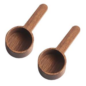 Cuillère à café en bois avec long manche, design classique durable, finition miroir, écologique, pour grains de café, idéale pour les cadeaux promotionnels - Product Image 4