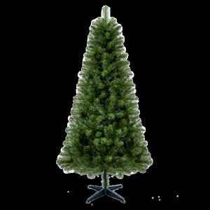 Árbol de Navidad Verde sin Luces de 1.8 m con 582 Puntas de PVC y Soporte de Plástico de 4 Patas, Ramas Completas de PVC - Product Image 1