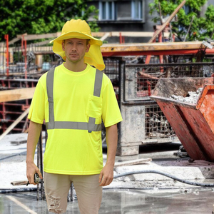 Camisetas de Trabajo de Alta Visibilidad, Transpirables, de Alta Calidad, Diseño Personalizado 2026, Colores y Tallas Personalizadas, Servicio OEM - Product Image 4