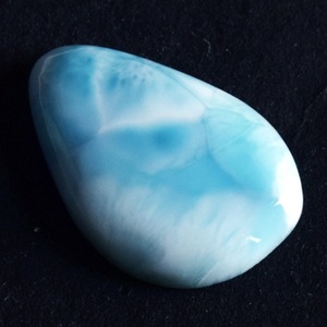 Nouvelles pierres précieuses naturelles de qualité supérieure, 100% Larimar, forme poire, cabochon, pierres brutes, polies, pour la fabrication de bijoux. - Product Image 2