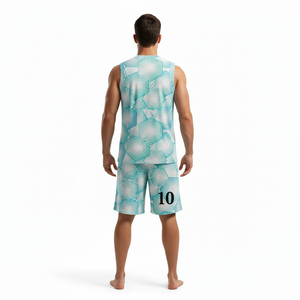 Custom Men Team Mesh Reversible Embroidery High Quality Sublimation Basketball Uniform Low Price Basketball Jersey & Short - Product Image 2