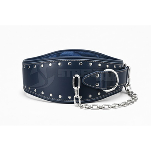 Ceinture de musculation en cuir épais avec chaîne métallique pour l'entraînement de force et les exercices de gym - Product Image 6