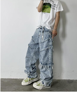 Pantalones Vaqueros Holgados de Estilo Urbano Moderno, Jeans de Corte Holgado para Moda Casual y Comodidad Diaria - Product Image 4