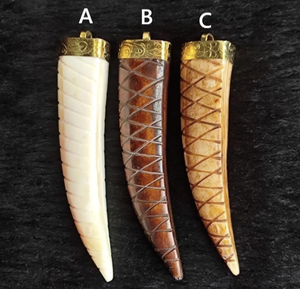Colgante de Cuerno de Búfalo Hecho a Mano, Forma Natural, Tallado con Temática Animal, Artículo Coleccionable de la India - Product Image 2