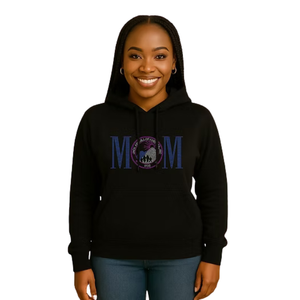 Sudadera con Capucha Negra para Mujer con Logo MOM, Estilo Casual, Manga Larga, Ropa Urbana para el Día a Día, Cómoda y a la Moda - Product Image 1