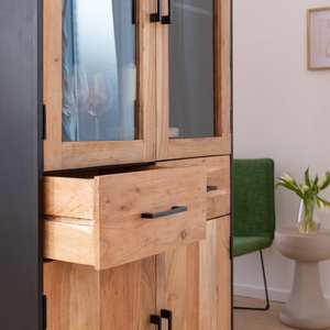 Vitrina Vandana Optima Altis de madera de acacia y metal - Product Image 4