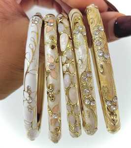 Brazaletes de Joyería Hechos a Mano de Latón y Resina de Nuevo Diseño para Mujer, Brazaletes de Moda de la Mejor Calidad y Más Vendidos, Joyería para Mujer - Product Image 2