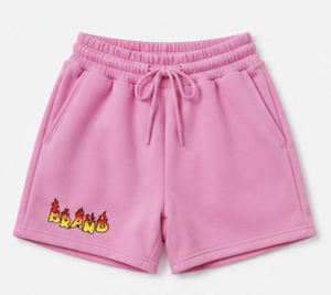 Shorts Casuales de Cintura Elástica de Alta Calidad para Mujer, 100% Algodón, Personalizados OEM, 350GSM, Transpirables, Corte Regular - Product Image 2