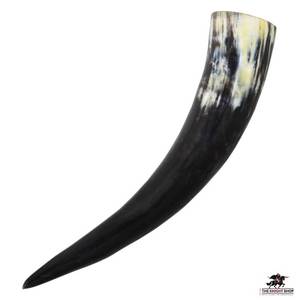 Copa Vikinga de Cuerno de Buey Real Pulido de Grado Alimenticio con Soporte de Cuero - Product Image 6