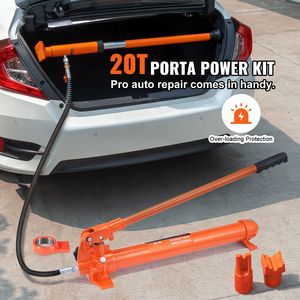 Kit Martinetto Idraulico Portatile da 20 Tonnellate con Tubo Olio da 1,4 m (4,6 piedi) in Acciaio, Strumento per Riparazione Telaio Auto, Porta Power, Custodia per Manutenzione Auto - Product Image 2