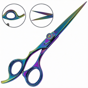 Multicolor Razor Edge Professional Barber Hair Scissors 6.5 Inch Stainless Steel Salon Cutting <b>Shears</b> Hairdressing <b>Tool</b> - Product Image 1