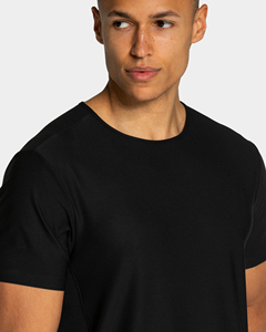 T-shirt décontracté slim pour homme, blanc pur, personnalisable en gros, idéal pour le travail, le fitness et les sorties, avec t-shirt vierge - Product Image 4