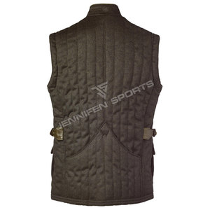 Veste tactique de chasse et de randonnée pour hommes en laine/cuir, respirante, personnalisée, multi-poches, design tendance, vente en gros - Product Image 2