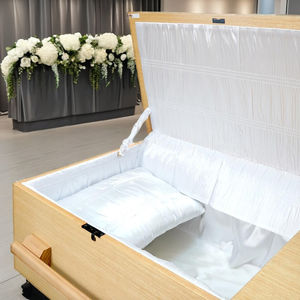 CKT209C02 Mango de ataúd de madera plegable de alta calidad Tapa plana lista para cremación ecológica Mejor precio Entrega rápida directamente - Product Image 5