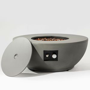 Braciere Rotondo in Acciaio a Propano per Esterni con Supporto per Serbatoio, Pratico Focolare per Intrattenimento all'Aperto - Product Image 4