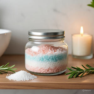 Cristaux de bain exfoliants au sel de l'Himalaya et à la lavande, éco-responsables, en sachet stand-up, hydratants, cadeau Fête des Mères - Product Image 6