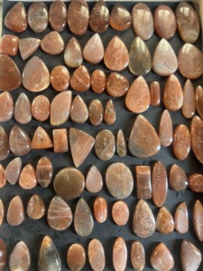 Cabochon de pierre de soleil naturelle de qualité supérieure, taille rose, forme poire, pierre précieuse lâche certifiée, tailles personnalisées, vente en gros, cabochon de pierre de soleil - Product Image 3