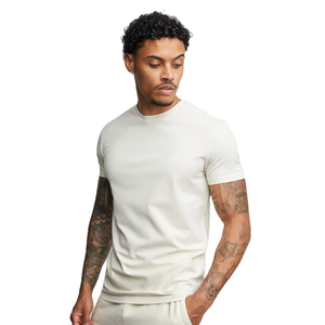 Men's O-neck Sporty Formal T-<b>Shirts</b> <b>100</b>%<b>Polyester</b> Oxford Fabric Front Logo Eco-Friendly Quick Dry Stretch Summer Gym - Product Image 6