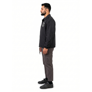 Veste Coach Homme Personnalisée avec Logo Brodé sur le Devant, Color Block, Écologique, Respirante, Imperméable, Tissu Mémoire, Streetwear - Product Image 1