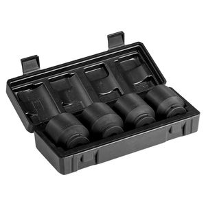 Set di chiavi a bussola a impatto da 1/2 pollice per dadi dell'asse a 6 punte, 4 pezzi, SAE, per mandrini di grandi dimensioni, attrezzo per riparazioni auto, in CR-MO trattato termicamente, con custodia. - Product Image 3