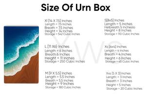 Urne funéraire artisanale de luxe en résine et bois de noyer, motif vague océanique, pour cendres humaines, taille moyenne 9x5,5 pouces, boîte urne. - Product Image 3