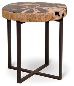 Mesa Auxiliar de Hierro con Tapa de Madera de Estilo Heritage que Combina Inspiración Tradicional con Características Modernas - Product Image 5