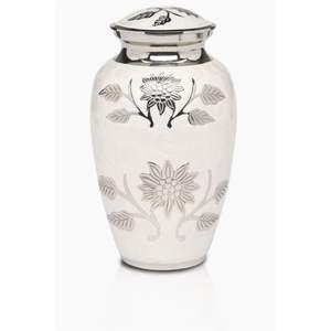 Large Pewter Metal Cremation <b>Urns</b> for Human Ashes Adult - Hand Engraved Heart Funeral <b>Urn</b> - Memorial Burial <b>Urns</b> for Pet Dog <b>Cat</b> - Product Image 5