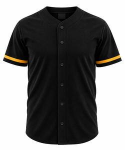 Maillot de football noir pour homme, manches courtes, col rond, polyester respirant, coupe classique, couleur unie, vêtements toutes saisons - Product Image 2