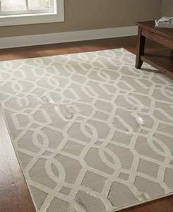 Alfombra Kilim de algodón de lujo Beige y blanco Patrón floral Reversible Alfombra de área plana al por mayor - Product Image 2