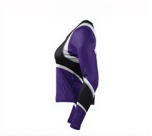 Uniforme de porristas sublimado, top corto de manga larga, ropa personalizada para porristas, camisetas de competición para mujer, ropa deportiva de práctica. - Product Image 3